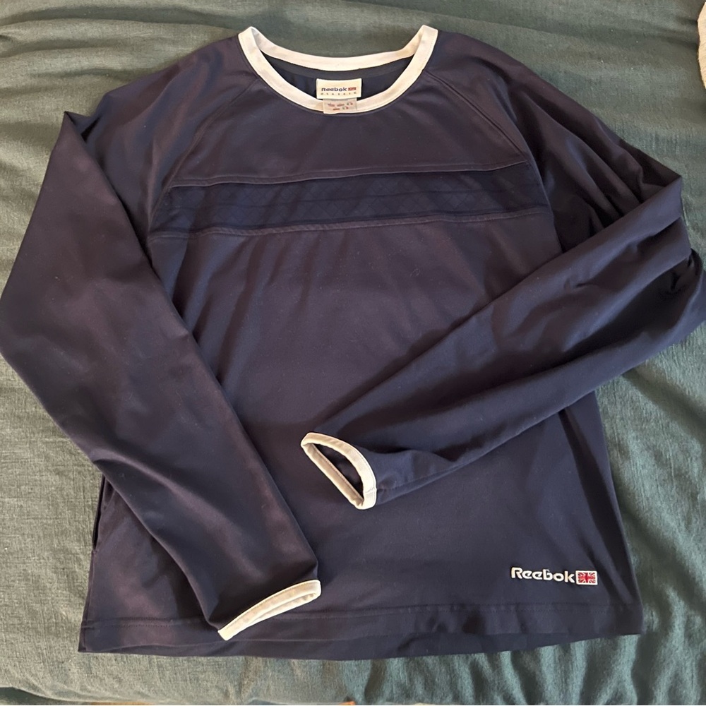 REEBOK Vintage Long Sleeve Baby Tee - Size Small - Classic Reebok Vintage